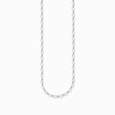 Chaîne De Cou Maille Forçat Diamantée 40 cm En Argent Massif 925/000 Bijoux