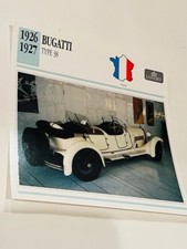 Classic Car Print Automobile picture 6X6 ephemera litho Bugatti type 38 France