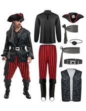 Costume de pirate noir pour