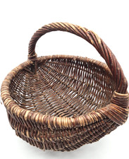 Ancien Panier à Anse en Osier