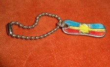 Keyring Enamelled Keychain Flag Banner or Windsurfing, Roulette Skateboard?