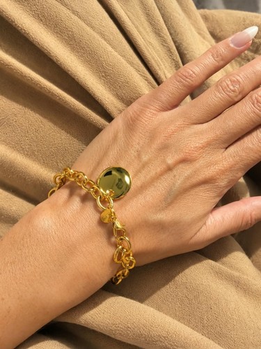 Bracelet chaîne doré avec