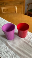 2 pots terre cuite émaillée