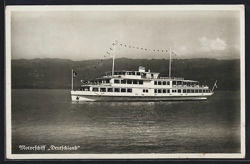 Carte postale bateau moteur - postale, à