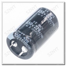 5pcs 220uF 450V 220MFD 450Volt 25*40mm Aluminum Electrolytic Capacitor NEW