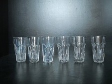 Lot 6 Glass Tumbler Shops Low Crystal Cut Saint ST Louis Camargue Models