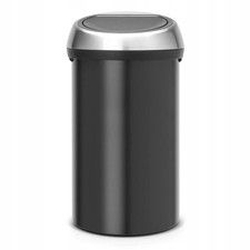 Poubelle en acier inoxydable Brabantia 402548, 60 l, Press Top, noir