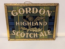 Plaque Cadre Tôle Publicitaire Gordon Scotch Ale Anvers ( No Émaillée)