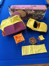 Mattel BARBIE Car "Goin Camping Breezy Buggy & Tent Trailer" Set! Vintage 1972!!