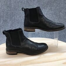 Taos Boots Womens 37 Twinni Ankle Chelsea Casual Comfort Black Leather Pull On