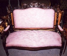 LOT DE GARNITURES DE CANAPÉ CHÊNE FAUTEUIL TRÔNE ancien baroque gothique renaissance