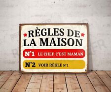 Plaque métal vintage citation