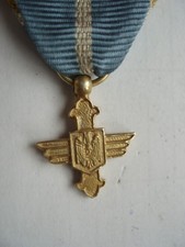 ROYAUME ROUMAIN - MINIATURE DE MÉDAILLE VERTU AÉRONAUTIQUE, 1932, ROI CHARLES II