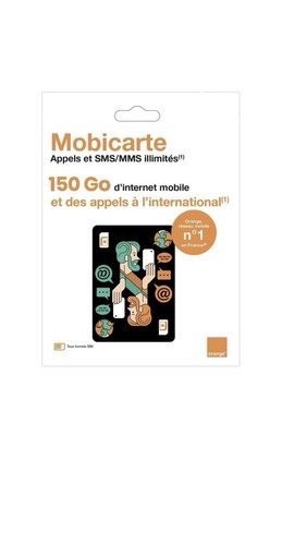 Carte sim prépayée - carte,