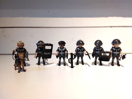 Playmobil lot policiers squat - lot, policiers/