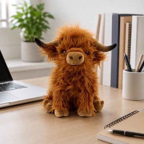 23cm peluche vache - 23cm, highland