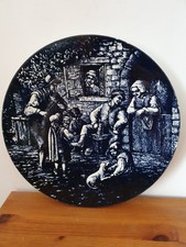 Grand plat Delft de la manufacture royale Belge Boch 34 cm