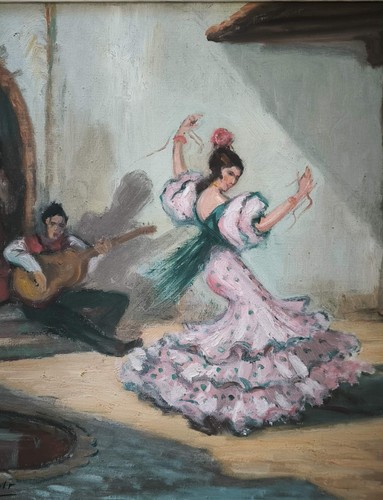 Tableau ancien signé - tableau,