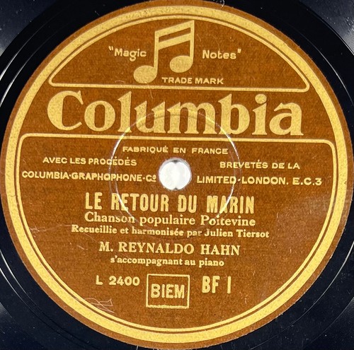 Reynaldo hahn retour du - reynaldo,