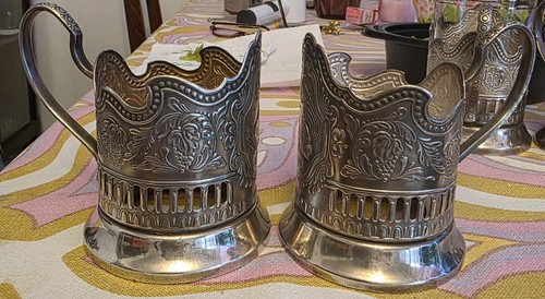 Vintage porte verre thé - verre, a