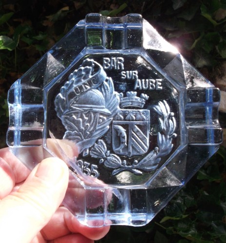 Cendrier ancien verre - ancien, en