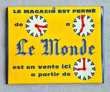RARE Glaçoid Journal LE MONDE "Double sided" 26.5x20.5cm