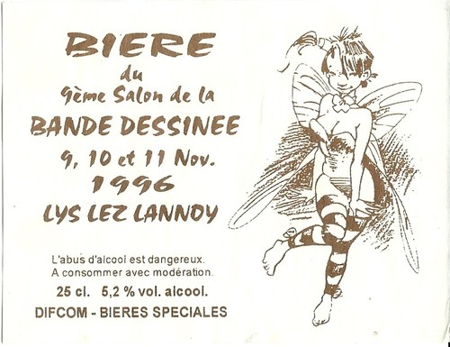 Beer comic book label - book,