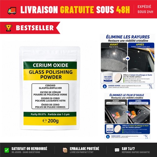Poudre polissage verre oxyde