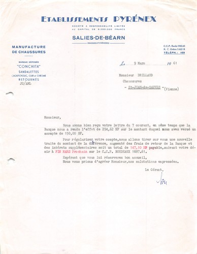 1961 manufacture chaussures - de,