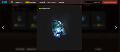 Compte wow tigre spectral - compte, +