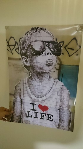 Banksy graffiti enfant - enfant, en