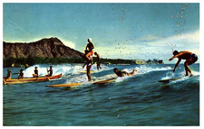 Surfant Hawaii Carte Postale Envoyé À Prix Is Droit TV Piano Vitrine Bob Barker