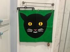 Vintage NWOT IKEA Giant 28.5 x 27.5 100% Cotton Black Cat Pillow cover w/zipper