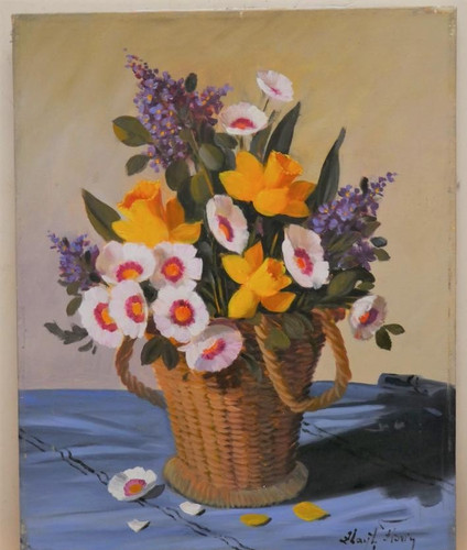 Tableau huile nature morte - nature,