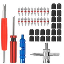 44Pcs Demonte Obus Valve Demonte Pneu Voiture Valve Pneu Outil de Reparation ...