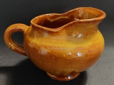 Cream jar pitcher terracotta glazed 20th century