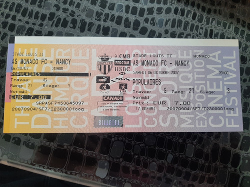 Ticket foot monaco - ticket,