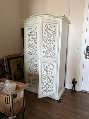 White armoire - white,