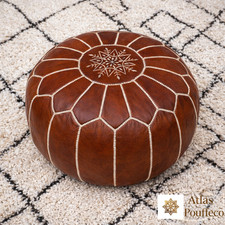Brown Moroccan Pouf Genuine