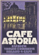 ZÜRICH CAFé ASTORIA Rclr - POSTER HQ 50x70cm d'une AFFICHE VINTAGE