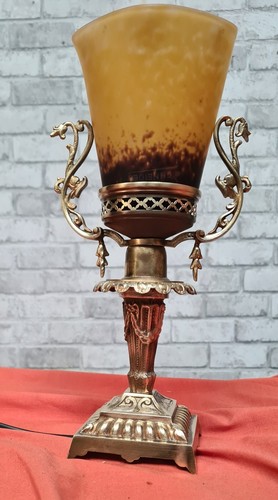Lampe bronze signé schneider - lampe,