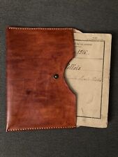 Reproduction Fauve Leather Case for Military Booklet WW1 WW2 14-18 39-45 Militaria