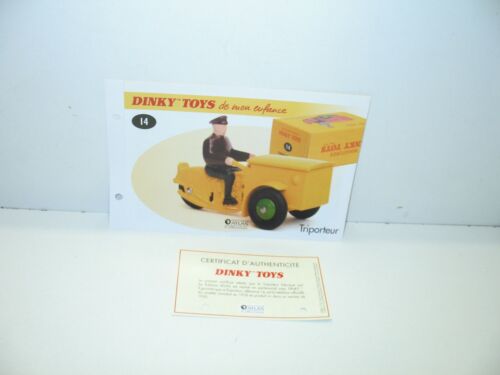 Fiche certif dinky toys - fiche, +