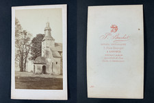 France, Equemauville, La chapelle Notre-Dame-de-Grâce Vintage cdv albumen print