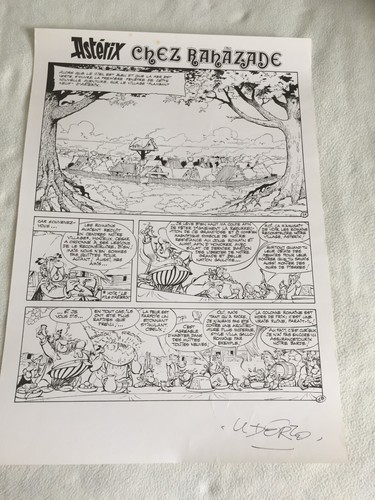 Sérigraphie astérix chez - astérix,
