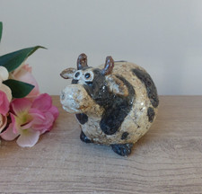 Vache en Céramique Craquelée