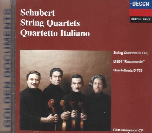 Schubert quatuors 112 - schubert, d