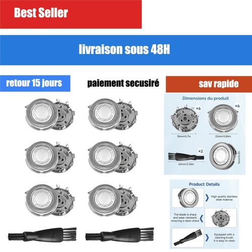 Têtes rasoir philips sh30 - rasoir,