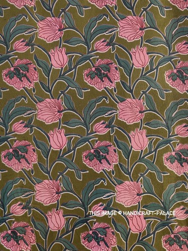Tissu velours indien vert - tissu,