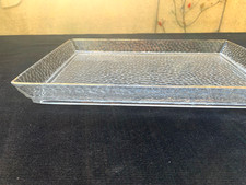 Plat de Service Rectangulaire en Cristal Déposé et Marqué de BACCARAT écaille